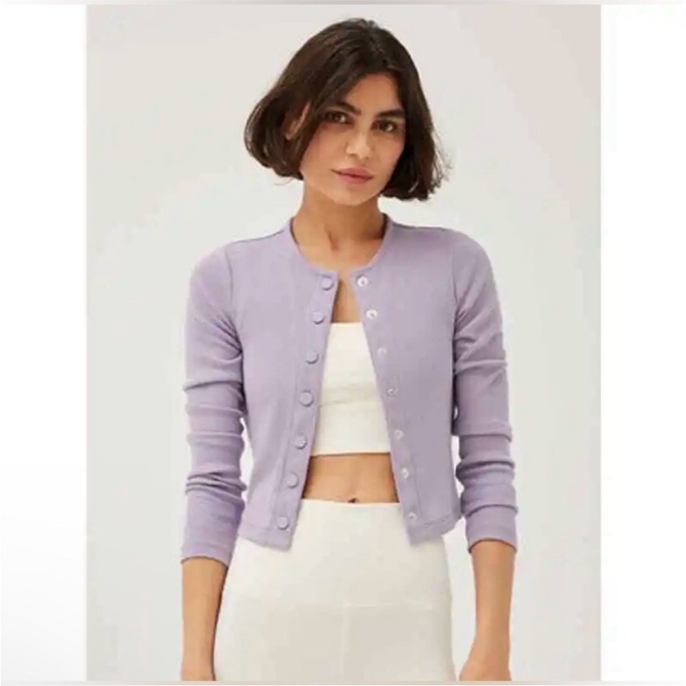 Outdoor Voices Cropped Cozy Ribbed Cardigan Women’s Medium